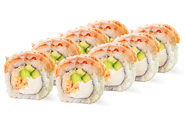 Філадельфія з креветками та авокадо