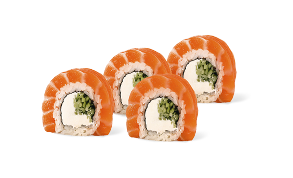 1/2 Філадельфії з лососем та огірком