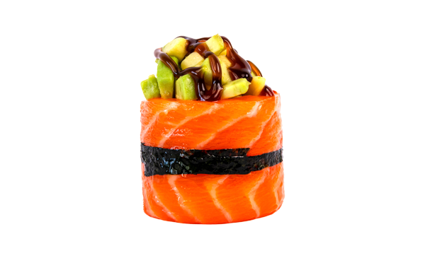 Котосуші з лососем та авокадо